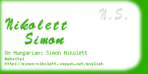 nikolett simon business card